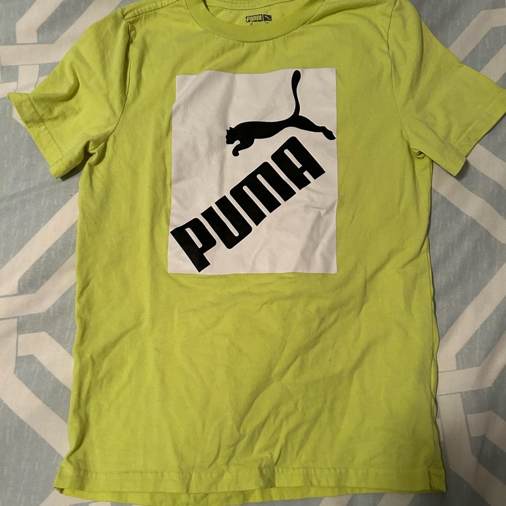 Puma Men's Lime Green T-Shirt